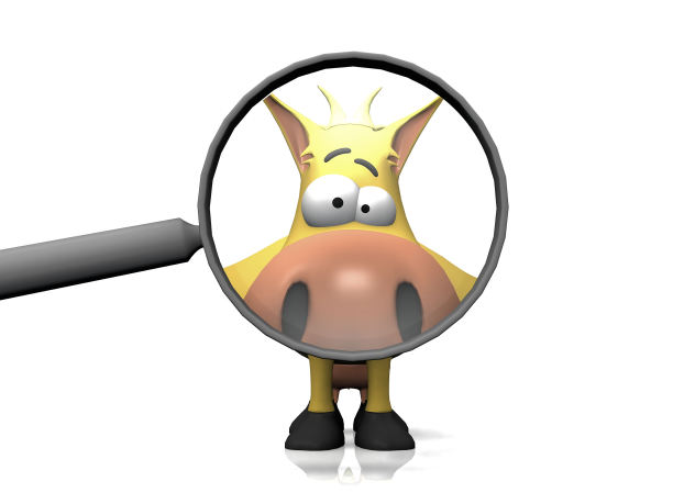 奶牛和放大镜图片下载