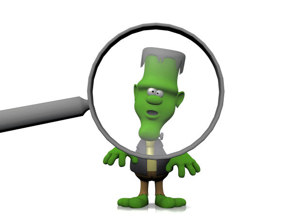 弗兰肯斯坦和放大镜图片下载