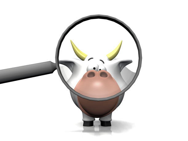 奶牛和放大镜图片下载