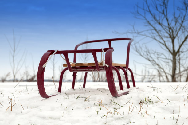 红色的雪橇图片下载