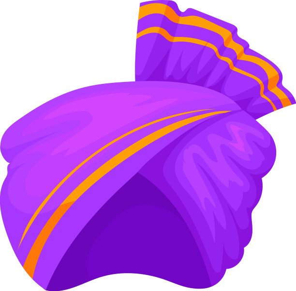 紫色头巾帽阿拉伯文化服饰头巾图片下载