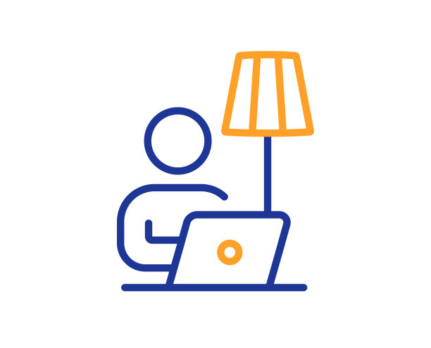 落地灯线图标家灯标志图片下载