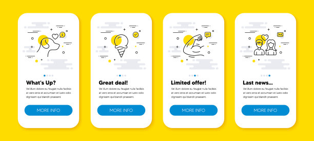 一套冰淇淋宠物关怀和强壮的手臂图片下载