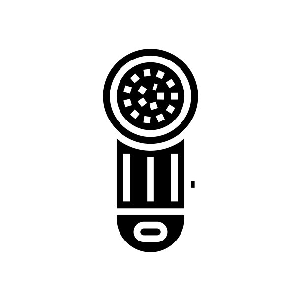 服装清洁电子小工具字形图标矢量插图图片下载