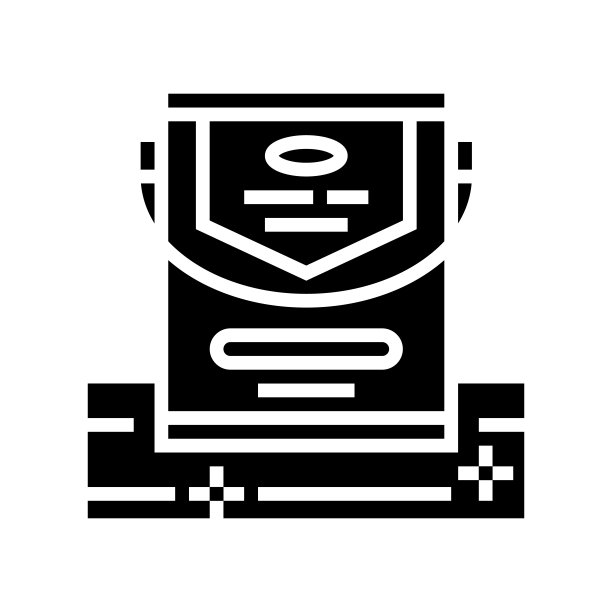 拼花清漆字形图标矢量插图图片下载