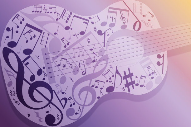 乐谱插图背景图片下载