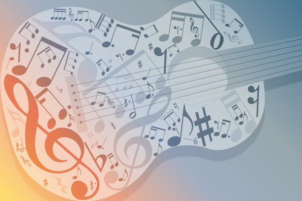 乐谱插图背景图片下载