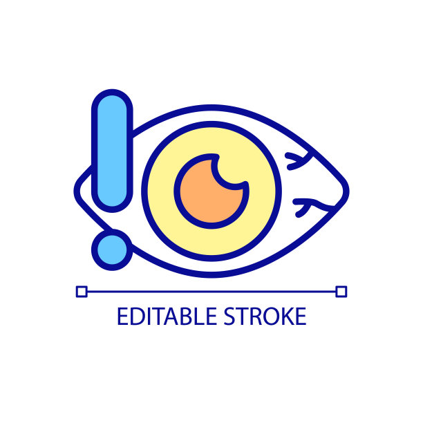 干眼睛RGB颜色图标图片下载