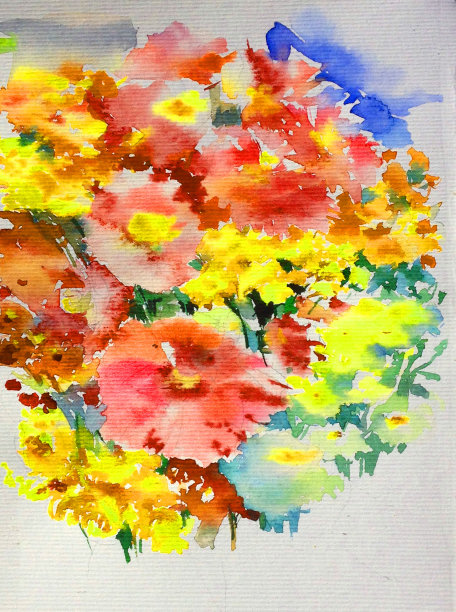 抽象鲜艳的装饰背景。花图案手工制作。美丽、温柔、浪漫的夏日紫苑花束图片下载