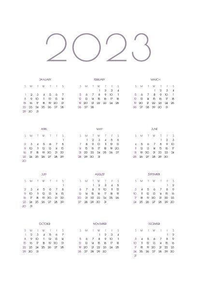 2023日历个人规划师日记模板在经典严格的风格。月度日历个人时间表极简主义约束设计的商业笔记本。一周从星期天开始图片下载