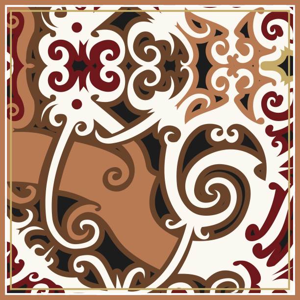 简单抽象图案，用于希贾布，围巾设计，织物或其他产品图片下载