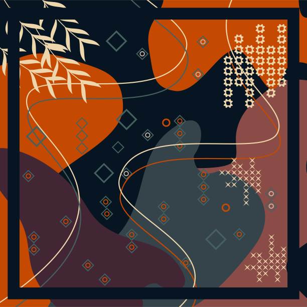 简单抽象图案，用于希贾布，围巾设计，织物或其他产品图片下载