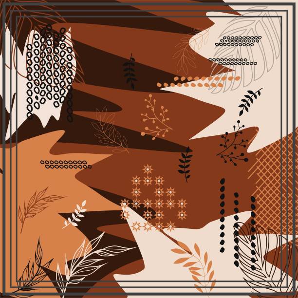 丝巾图案矢量设计灵感图片下载