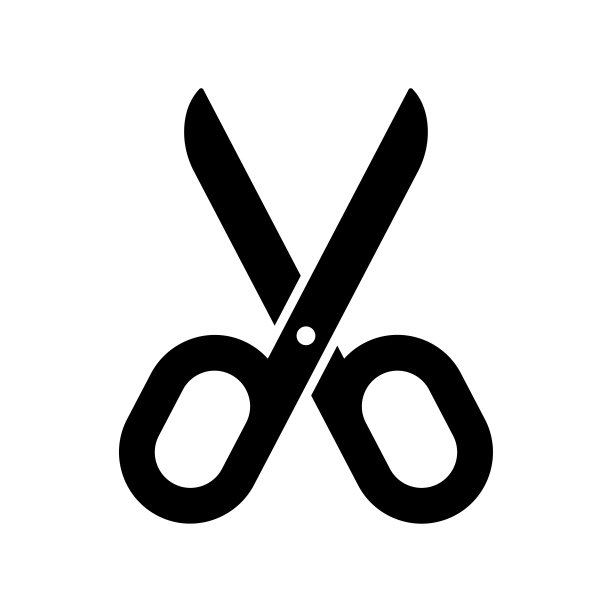 剪刀图标。黑色的轮廓。正面的看法。矢量简单平面图形说明。白色背景上的孤立对象。隔离。图片下载