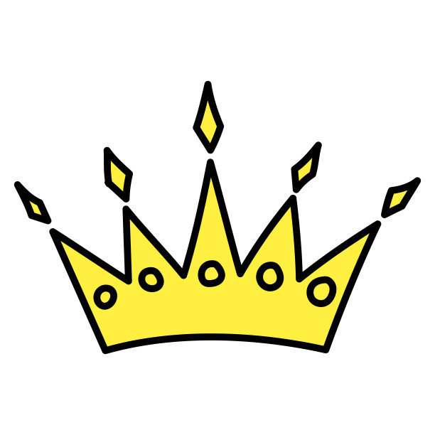 手绘矢量冠在涂鸦风格，孤立在白色背景。图片下载