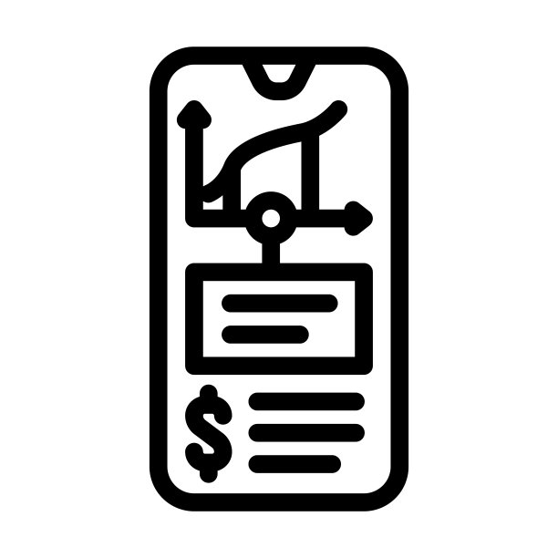 在线被动收入线性图标矢量图图片下载