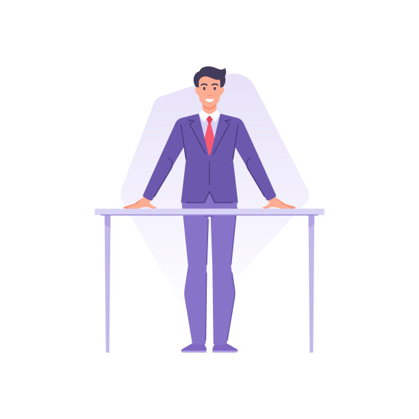 微笑着穿着西装领带的时髦政客站在讲坛后面准备好的公众演讲煽动者图片下载