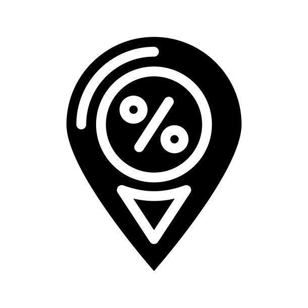 折扣时间字形图标矢量插图图片下载