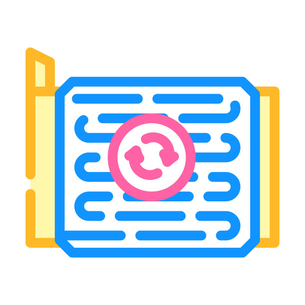 汽车散热器部件彩色图标矢量图图片下载