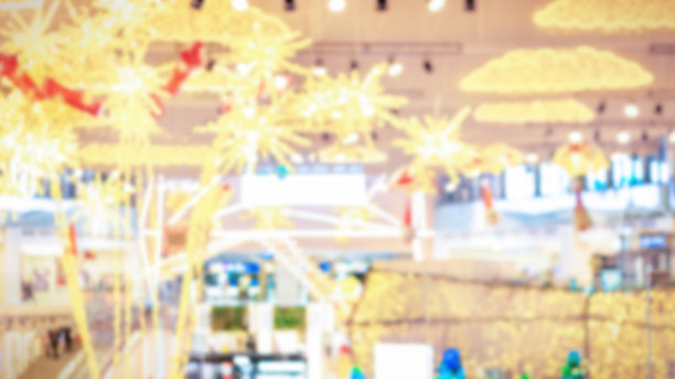 模糊创意圣诞背景在市场。图片下载