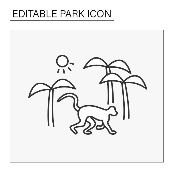 自然保护区线图标图片下载