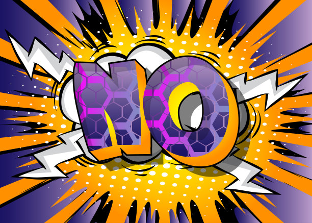 不。漫画书文字文字以抽象漫画为背景。图片下载