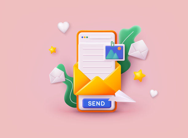 运行电子邮件活动，电子邮件广告，直接数字营销。3 d矢量插图。图片下载