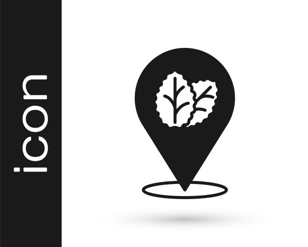 黑色烟叶图标孤立的白色背景。烟叶。向量图片下载