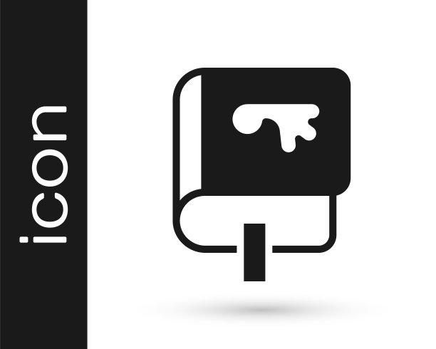 黑色维京书图标孤立在白色的背景。向量图片下载