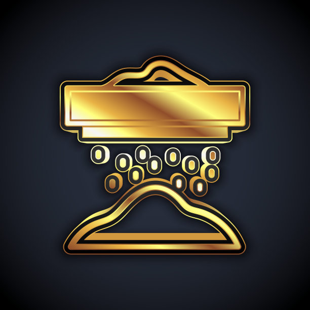 用黑色背景上孤立的筛状图标筛面粉、谷物或糖粉。向量图片下载