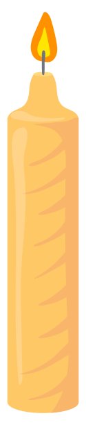 Standart蜡烛。复古装饰芳香疗法，矢量插图图片下载