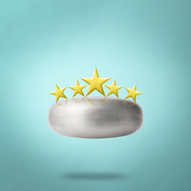 椭圆形铝，在半空中有五颗金星图片下载