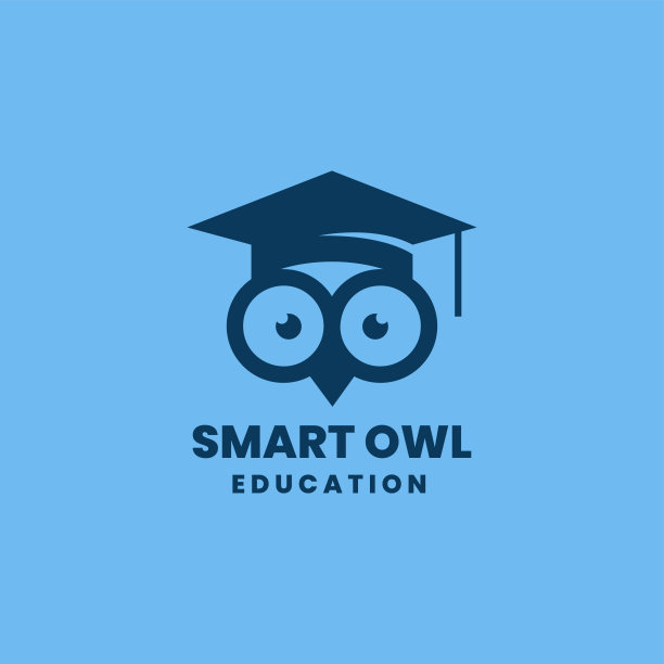 矢量插图智能猫头鹰剪影风格。图片下载