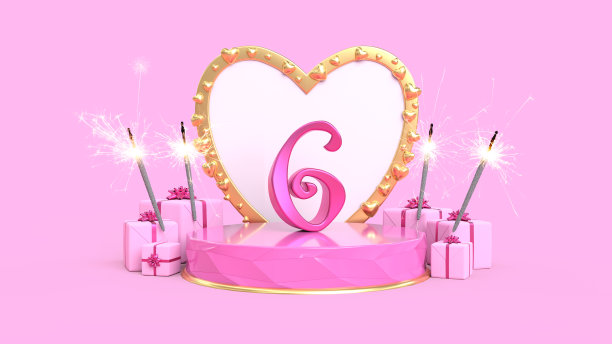 6岁小女孩的生日贺卡图片下载