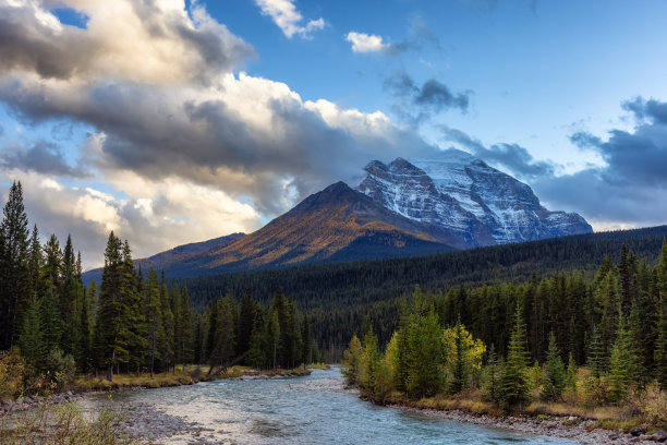 加拿大落基山脉景观。图片下载