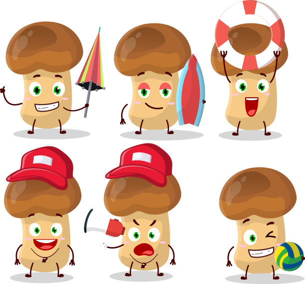 笑脸草菇卡通人物图片下载