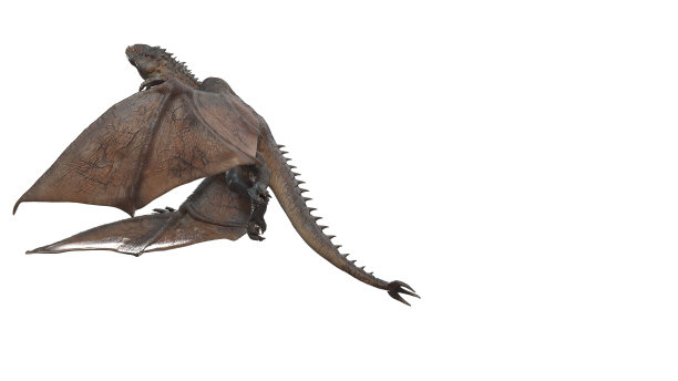 翼龙雷克斯慢飞动画电影视频，3d渲染图片下载