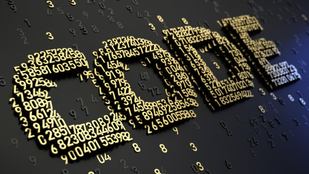 由黄金数字组成的代码图片下载