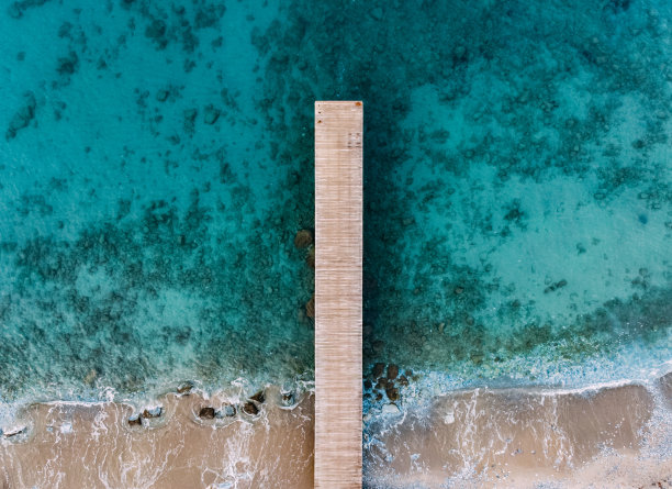 无人机视图码头图片下载