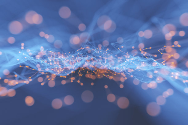 抽象的背景与爆炸的球和线图片下载