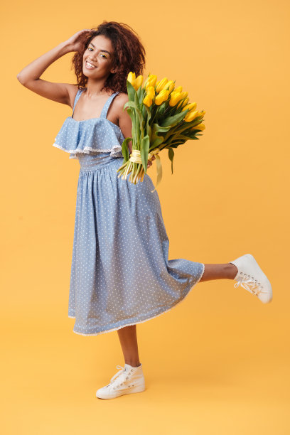 完整的非洲妇女肖像捧花图片下载