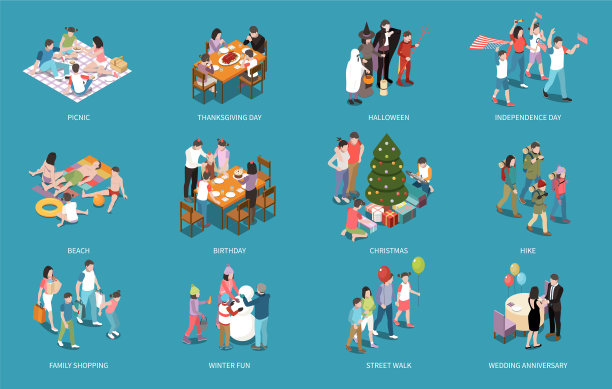 家庭假日等距集图片下载