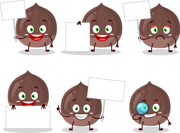 栗色卡通人物带来信息图片下载