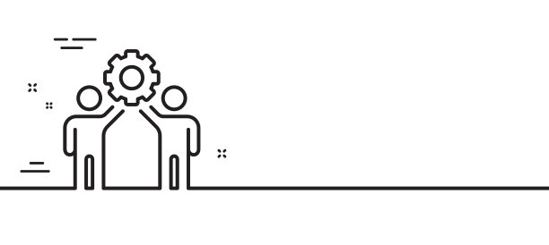 员工团队协作线图标协作签名图片下载