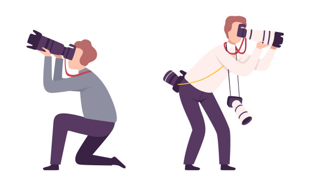 摄影师或狗仔队与现代照片图片下载