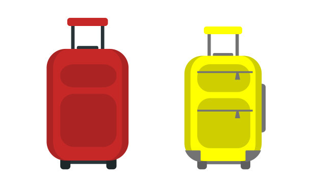 带轮子的手提箱或行李袋作为容器图片下载