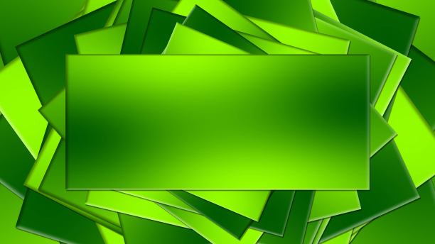 抽象设计的图形元素与地方为您的文本-绿色方形形状在各种位置和颜色的旋转图片下载