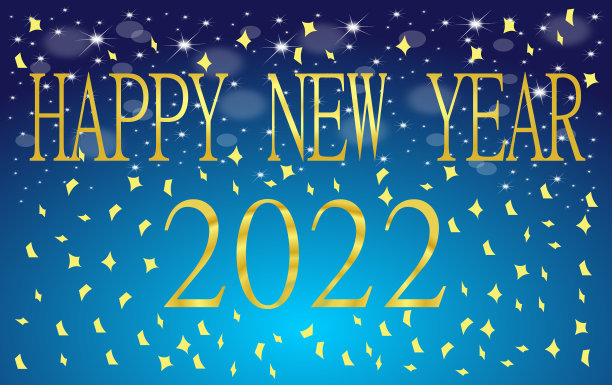 2022年新年快乐卡片-插图图片下载