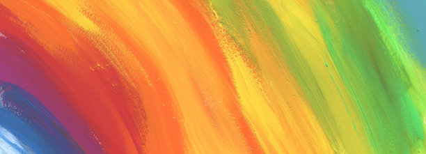 抽象涂刷笔画丙烯和水彩画。颜色纹理背景。水平长海报，贺卡，网站，横幅，邀请。图片下载