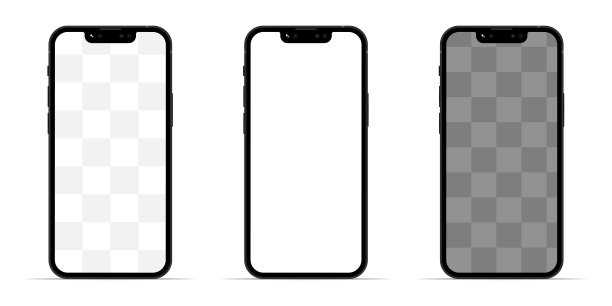 智能手机模板。矢量插图。手机现实模型收集。图片下载